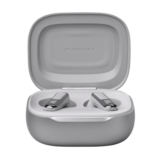 JBL Live Flex 3 - Silver - True wireless noise-cancelling open-stick earbuds - Detailshot 2